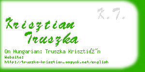 krisztian truszka business card